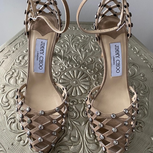 Jimmy Choo beige nude high heels  size 5.5 - Picture 4 of 8